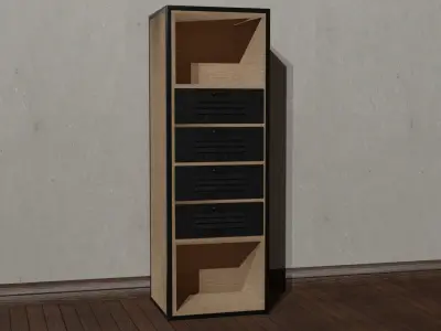 Living room furniture industrial Low-poly 3D model
