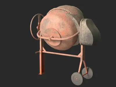 Cement Mixer Low-poly 3D model order