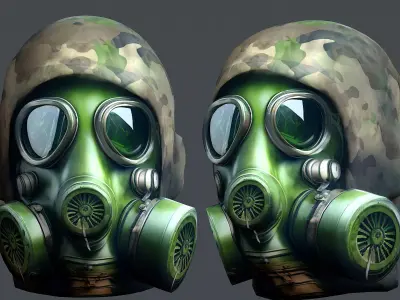 Helmet 3d model military combat Military scifi helmet Low-poly Low-poly 3D model