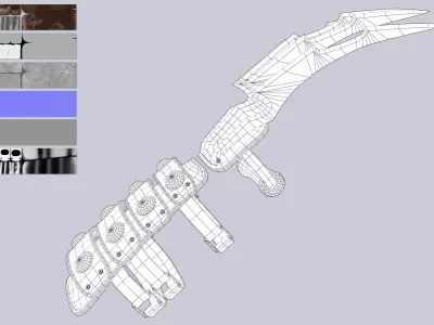 Claw weapon Low-poly 3D model