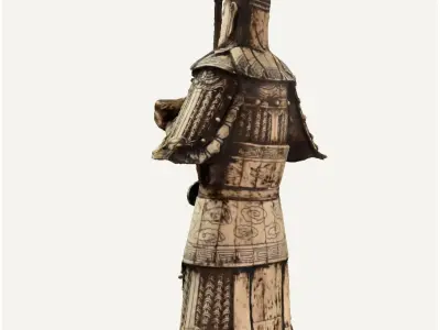 Japanese Warrior Statue 3D model