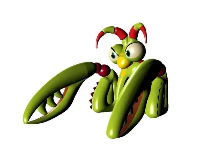  Mantis 3d model Rhinoceros 3D model 3D model