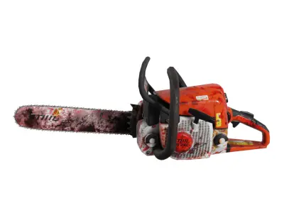 Chainsaw Stihl like - Gore Blood stained - horror  game-ready  Low-poly 3D model