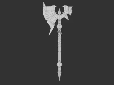 Mythical lava melee weapon Low-poly 3D model