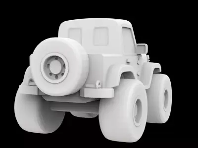 Cartoon Jeep Adventure 3D print model