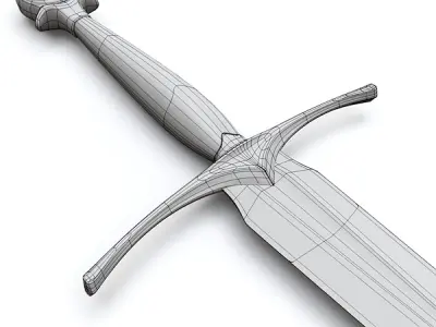 Medieval sword 3D model shop