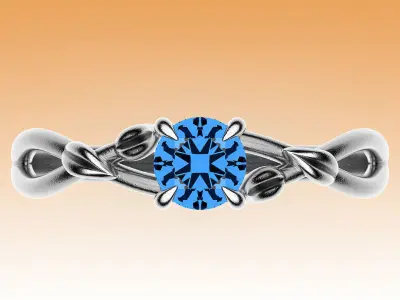 Ring Four Leaves 3D print model