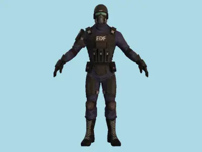 Soldier model Free low-poly 3D model