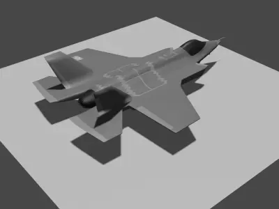 F35 Fighter Jet Low-poly 3D model