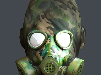 Helmet 3d model military combat Military Low-poly Low-poly 3D model 8
