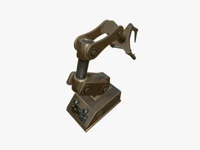 Robotic Hand A07 Bronze - Machinery Industrial Design Low-poly 3D model