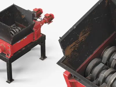  Heavy Duty Material Shredder with Hopper Used 