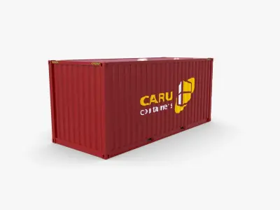 20ft Shipping Container Caru v2 3D model