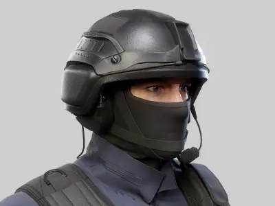 Modern US Soldier Low-poly 3D model buy