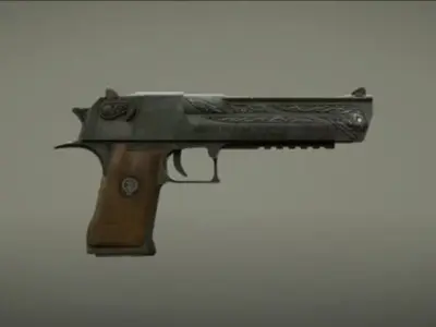 PACKE WEAPONS PISTOL with Skin  Low-poly 3D model