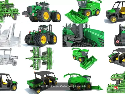 Farm Equipment Collection 3D Model Pack get