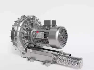 Industrial side flow blower vacuum pump air compressor 3D model
