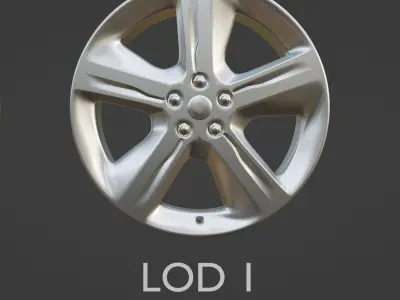 Range Rover 19in Wheels Replica Low-poly 3D model