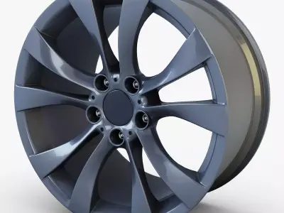 Style 227 wheel ferric gray Mid Poly Low-poly 3D model
