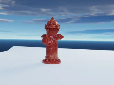 Realistic and Detailed 3D Fire Hydrant Model for Games and VR 3D model