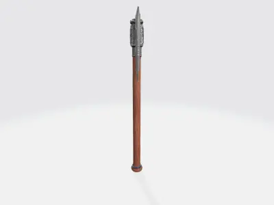 Historical Battle Axe and Morning Star Weapons Free low-poly 3D model