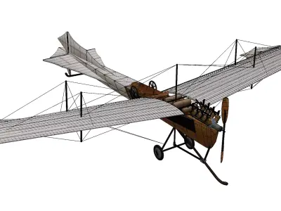 Levavasseur Antoinette IV Low-poly 3D model