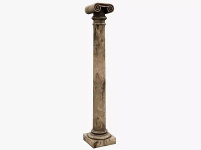 Column greek Low-poly 3D model