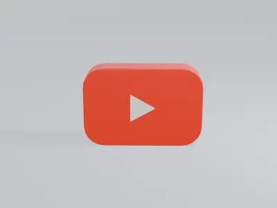 YouTube Logo Low-poly 3D model purchase
