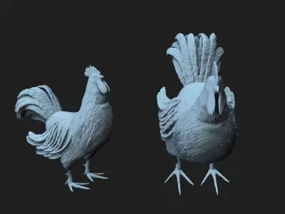 rooster 3D model buy