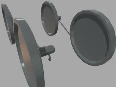 Car Mirror 013 Low-poly 3D model