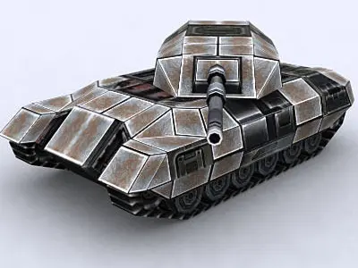 Sci-Fi Tanks collection Low-poly 3D model
