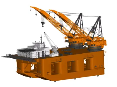 Oil Platform 3D model purchase