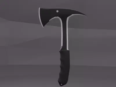 Viking axe Low-poly 3D model 34