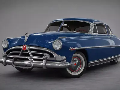 Hudson Hornet 1950s Highly Detailed Classic American Coupe 3D model