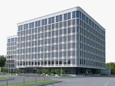Office Building 01  Low-poly 3D model