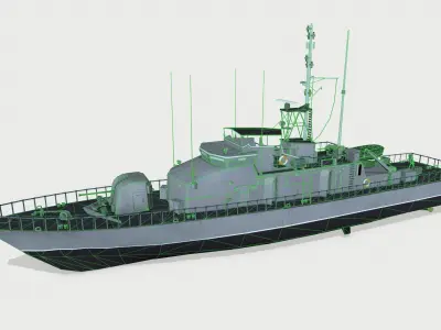 HMAS Fremantle Low-poly 3D model