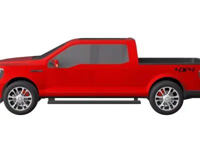 Pickup Truck - Low poly Low-poly 3D model