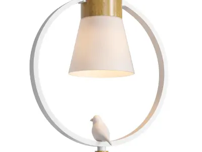 Cone Wood Floor Lamp 3D model