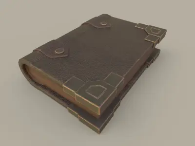 Stylized Basic Green Spellbook Low-poly 3D model