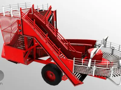 Gilles R136 Loader Low-poly 3D model