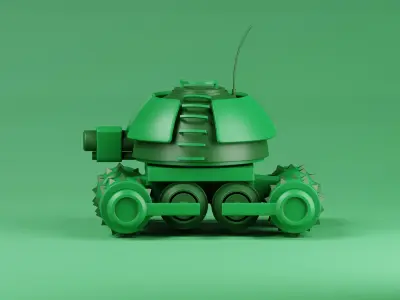 Toy Tank 3D Model Low-poly 3D model