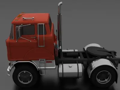 H-Series HD-950 Semi Truck Day Cab 1961 Low-poly 3D model