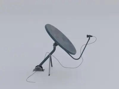 Satellite dish antenna Low-poly 3D model purchase