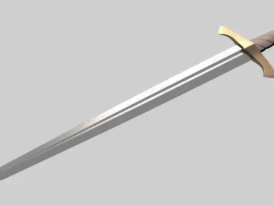 Soldiers sword Low-poly 3D model