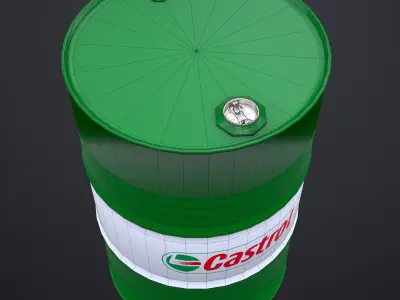 Oil Barrel - PBR - Low-poly 3D model
