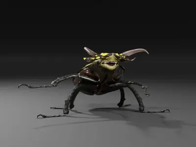 Bug Monster Low-poly 3D model