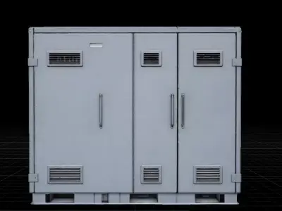 Industrial Electrical Control Box Game Environment Prop Low-poly 3D model