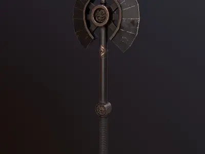 Stylize-Axe 3 sword Low-poly 3D model