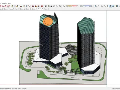 Sketchup Commercial Complex 109 3D model