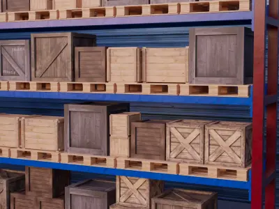 Warehouse Rack Storage 3D model 3D model